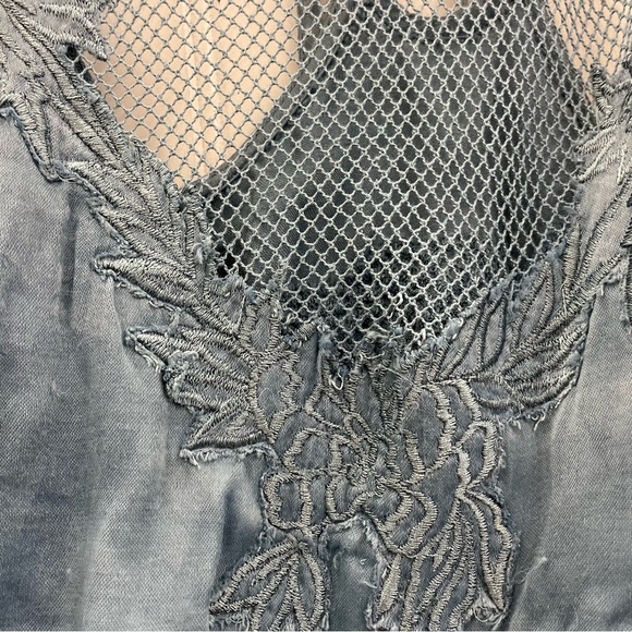 Free People Moonchild Embroidered Halter Maxi Dress Sz 12 - Picture 7 of 15